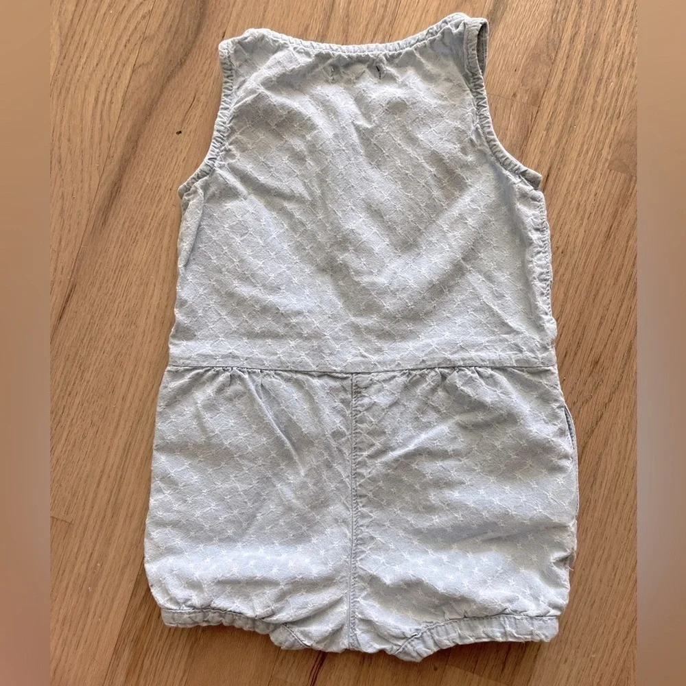 | Baby GAP | Denim Romper Sz 18-24 months Buttons and snaps